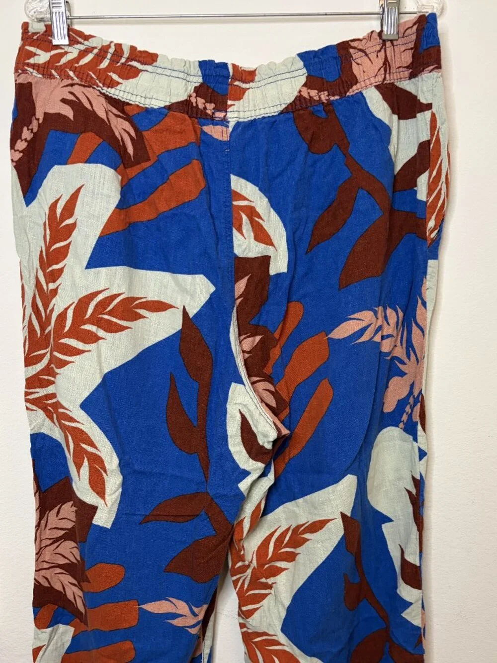 H&M Leaf Print Paper Bag Trousers Size XL